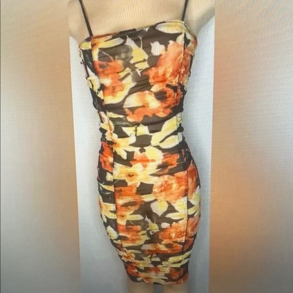 Fashion Nova Women’s Midi Stretch Dress Multi Color size S/M - Picture 1 of 3